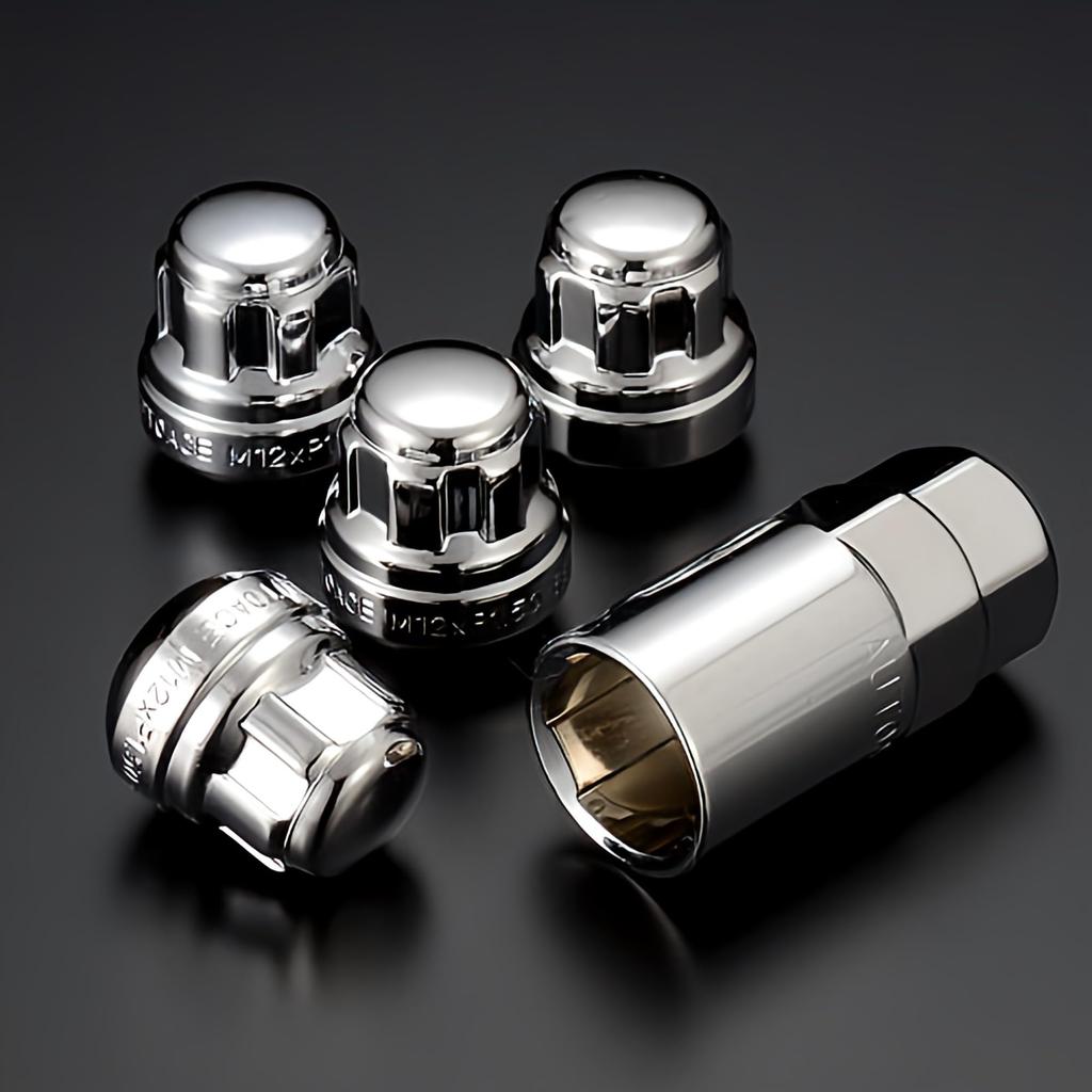 Short lock nut for Honda "genuine type" wheel, chrome plated,