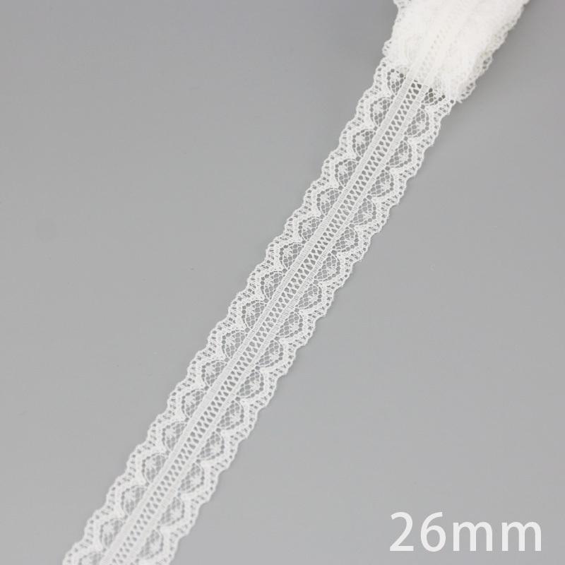 (5 Yards/roll) White Lace Ribbon Fabric Webbing Decoration Lovely Gift Packing Polyester Material