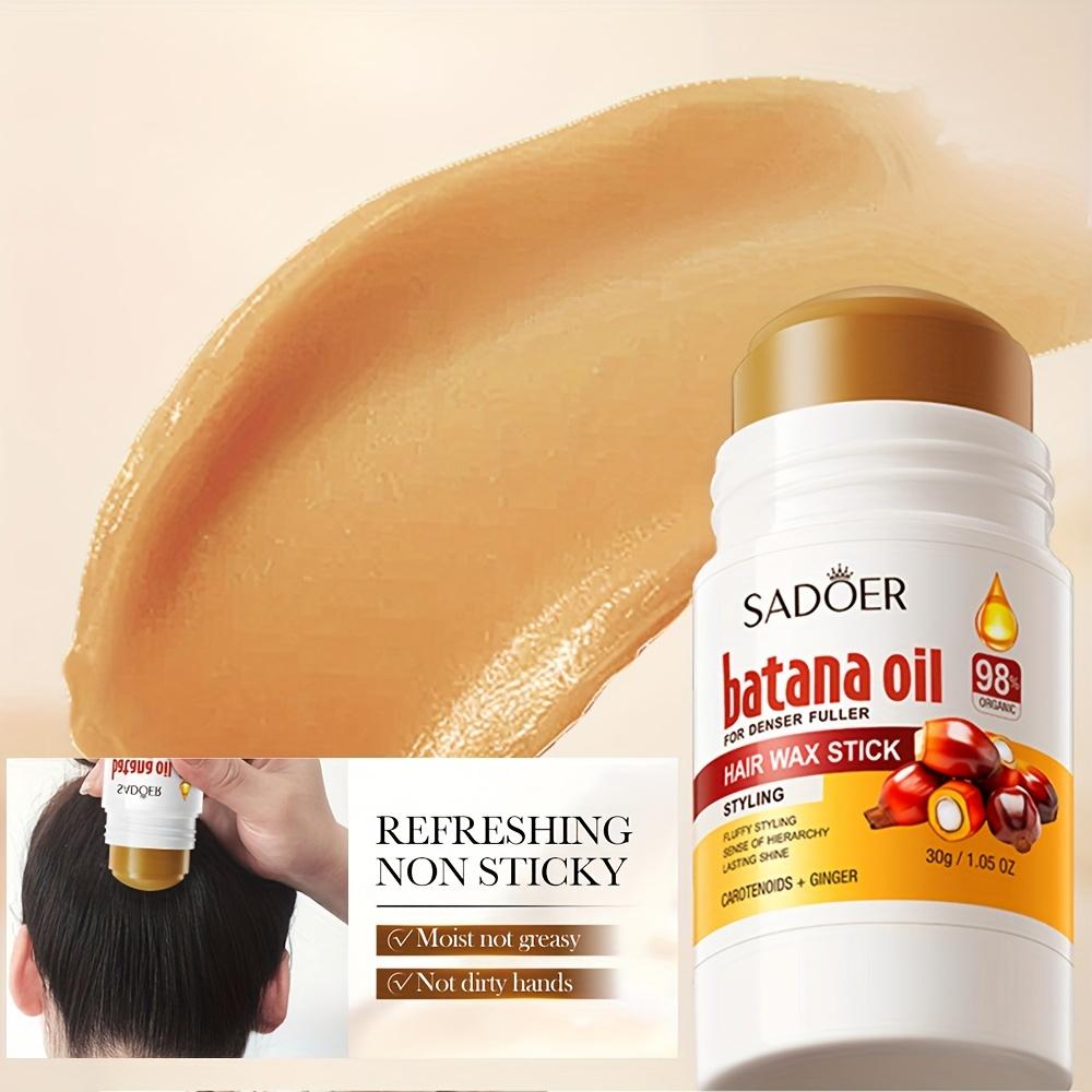 1pc Batana Oil Hair Care Wax Stick, Styling Hair Wax Stick, Non-sticky Shredded Hair Organizer 30g