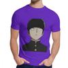 Herren T-Shirt Shigeo Kageyama Mob Psycho 100 Reine Baumwolle Oberteil Design Rundhals Harajuku Streetwear