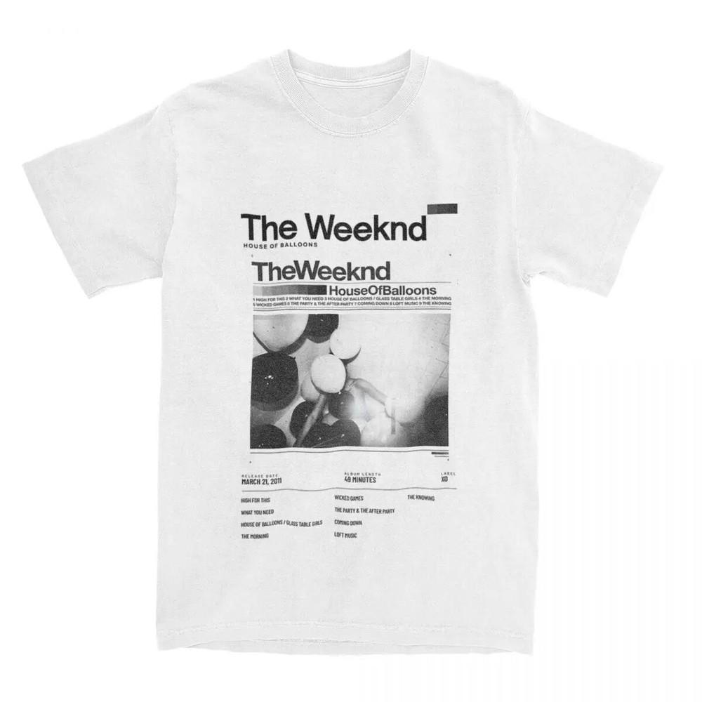 

Singer The Weeknd House Of Balloons T Shirts Merch for Men Women 100% Cotton Lei Unisex T-Shirt S