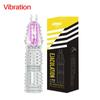 Crystal Condoms Penis For Men Couple Extender Sleeve Enlargement Silicone Condom
