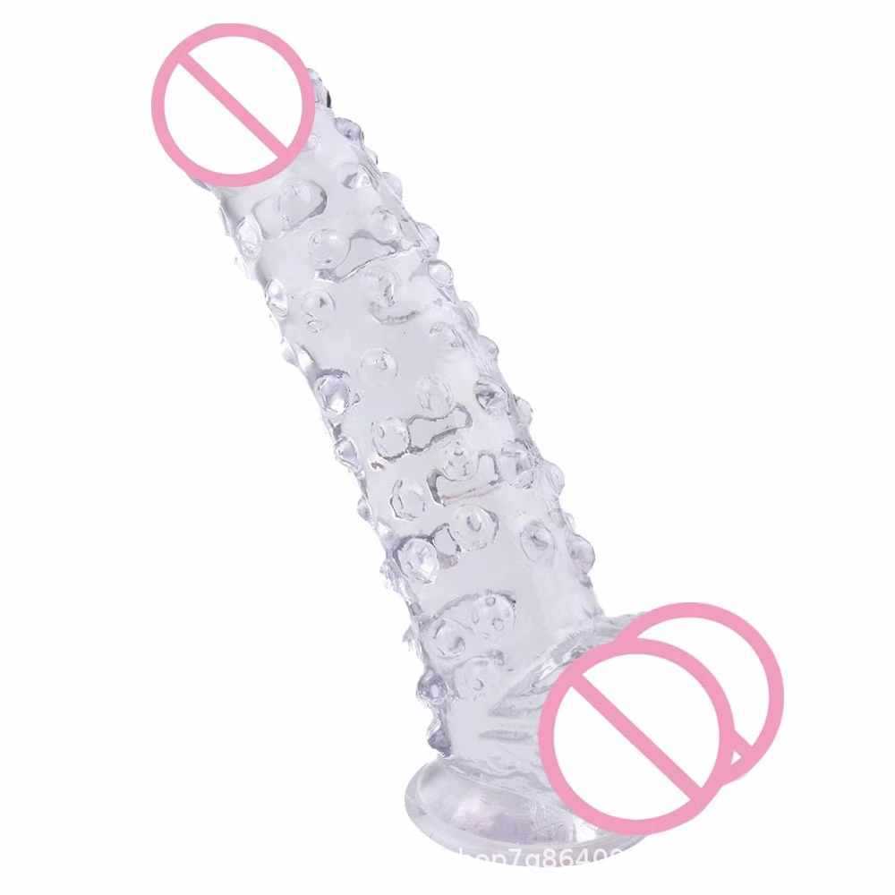 Coarse Dildo Female Masturbator Granule Massage Soft Dildo Adult Sex Toy