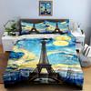 Eiffel Tower, Swirled. Bedding Duvet Cover Sets Duvet Covers Pillowcases Gifts (1 * Duvet Cover 2 * Pillowcases, Without Duvet Insert)