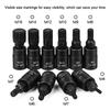 10Pcs   3Celsius8   Drive Socket Set, Molybdenum Steel Sockets M4 , with Storage Box, for Automobile Repair Mechanical Maintenance
