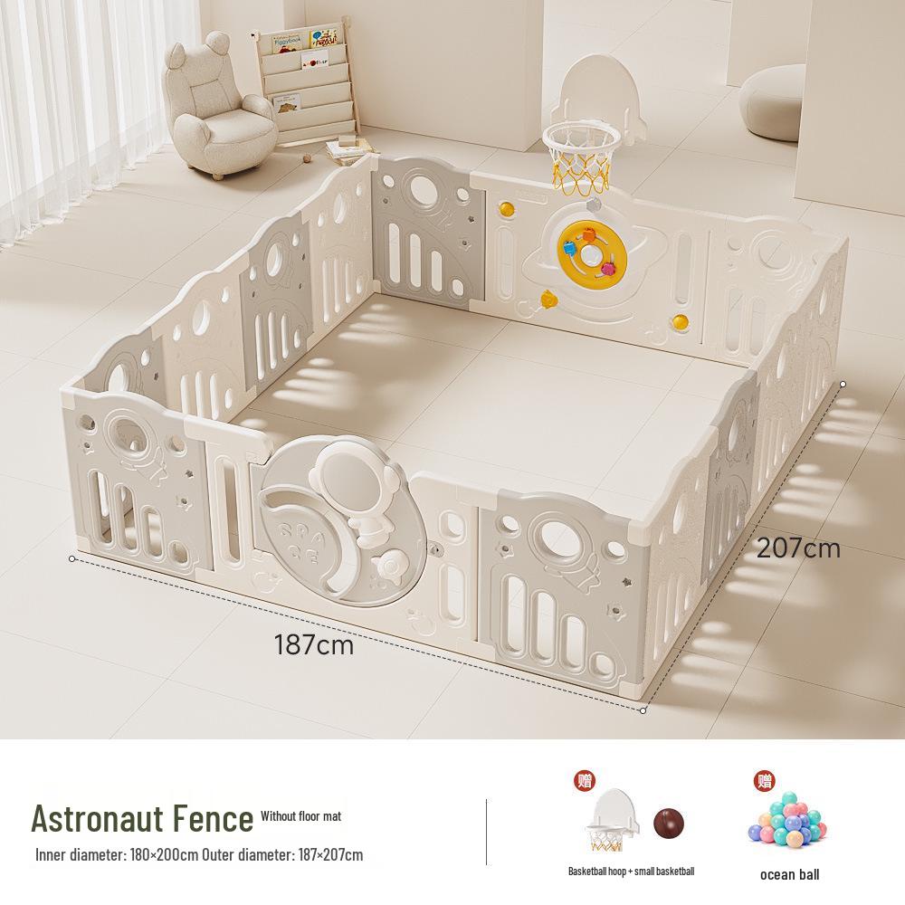 Baby Playpen and Crawling Mat: Indoor Infant Safety Fence for Living Room Floor.