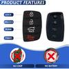 3 Pack Key Fob Button Pad Replacement Fits for Hyundai Santa Fe Sonata Sport  2018 2017 2016 2015 2014 2013 Keyless Entry Remote Control Car Key