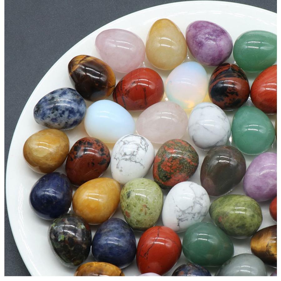 Egg Shaped 20mm Crystal Agate Stone Mini Egg Indoor Decoration Home Decoration