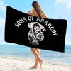 Sons Of Anarchy TV Microfiber Printed Beach Towel Mountain Climbing Yoga Beach Swimming Running Absorbent Soft Towel