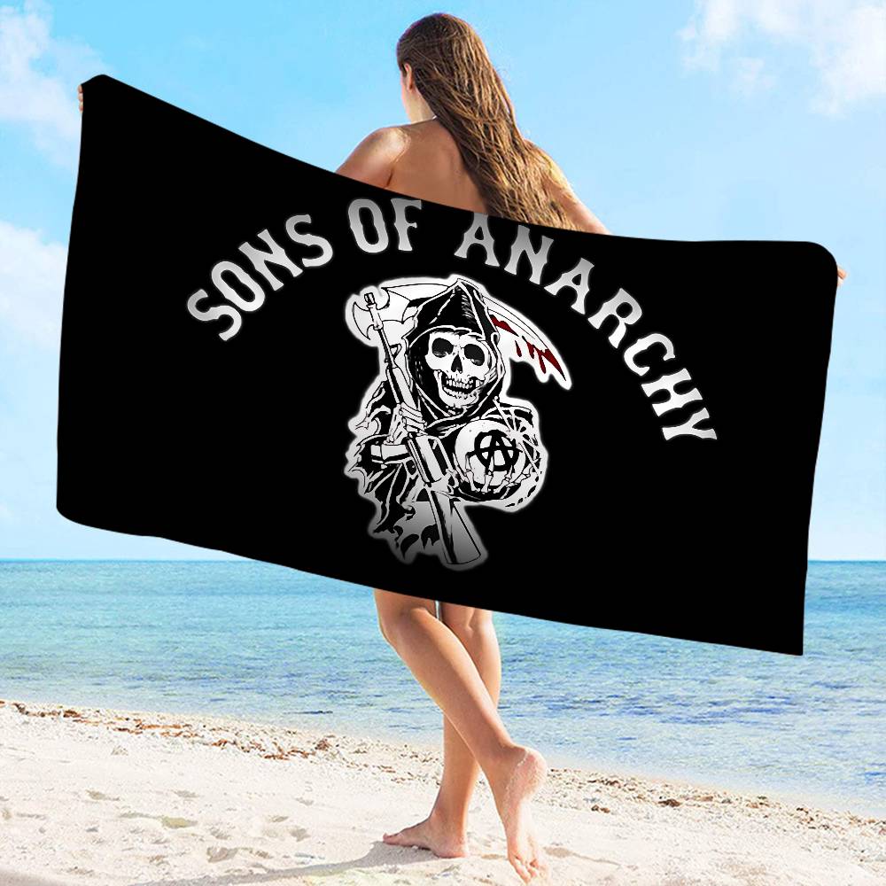 Sons Of Anarchy TV Microfiber Printed Beach Towel Mountain Climbing Yoga Beach Swimming Running Absorbent Soft Towel