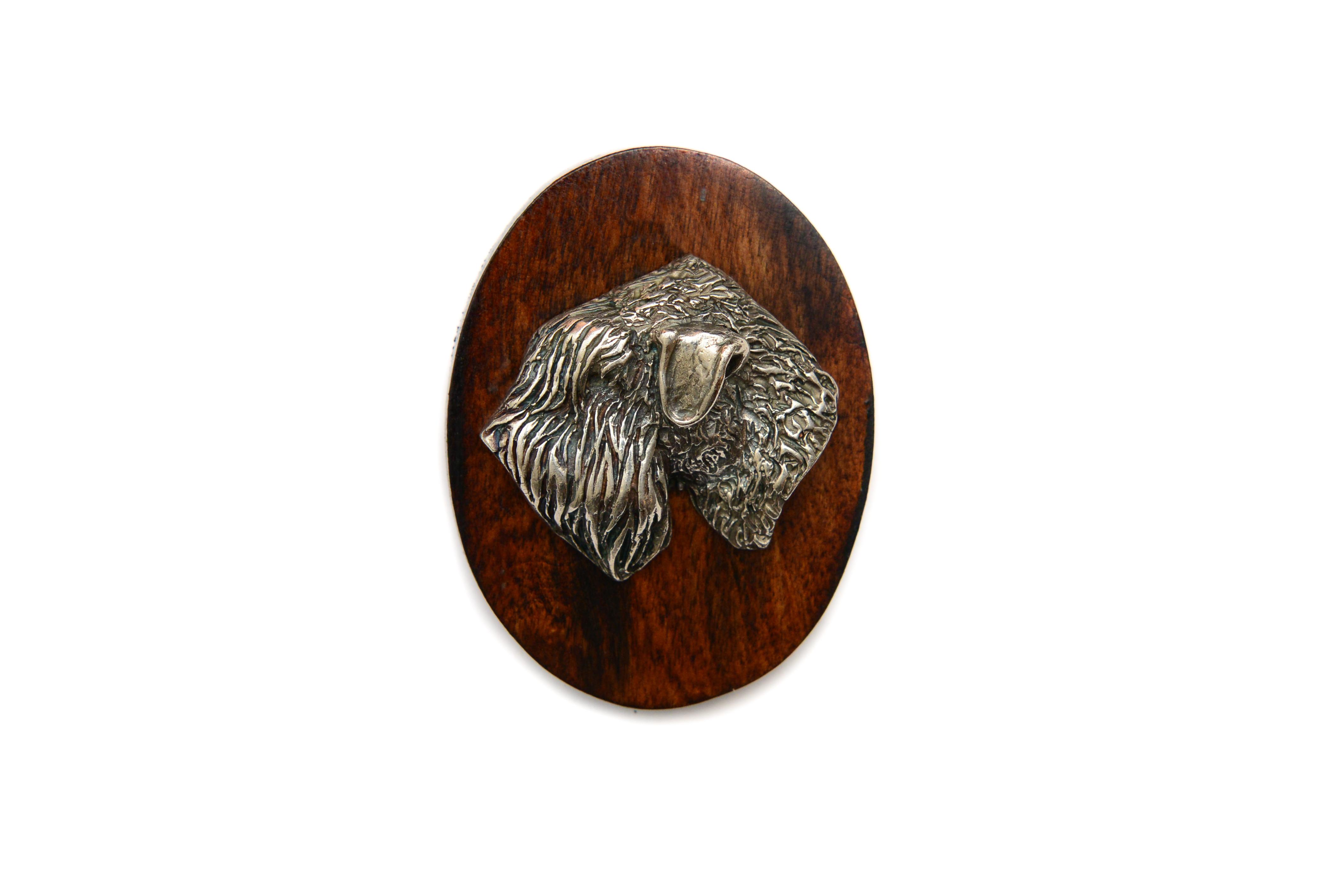 

Irish Soft Coated Wheaten Terrier - Dog show brooch, starter number clip, dog pin by Art-Dog коричневий