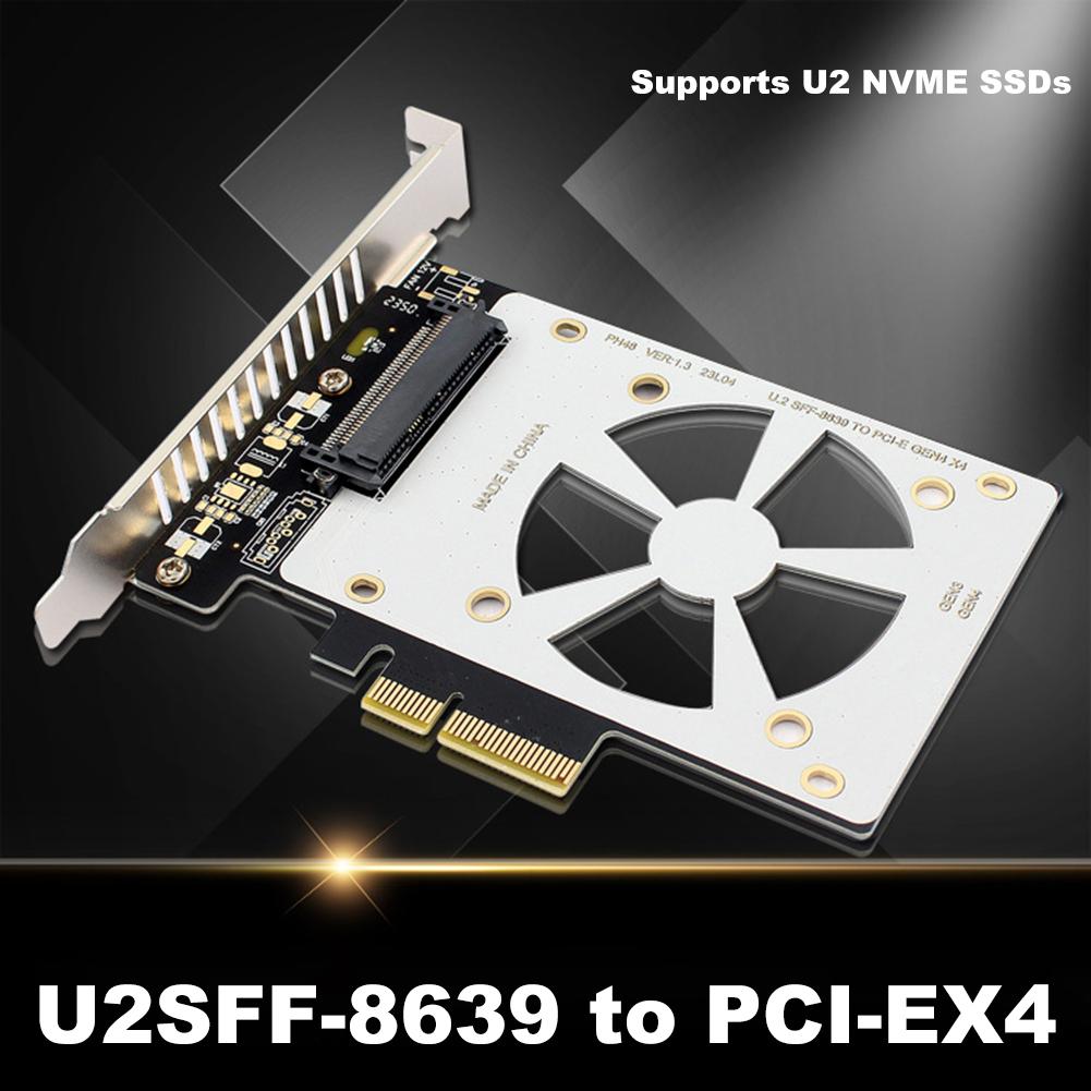 SFF-8639 PCIe Adapter X4/X8/X16 Slot PCI-E Expansion Adapter Card Riser Card 4000MB/s PCI-E GEN3 Support U.2 NVME SSD