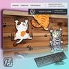 HYBXAXC Cute Cat Printed Mouse Pad Rectangle Soft Rubber Antislip Desktop Mat Fashion Animal Theme Office Gaming Mousepad