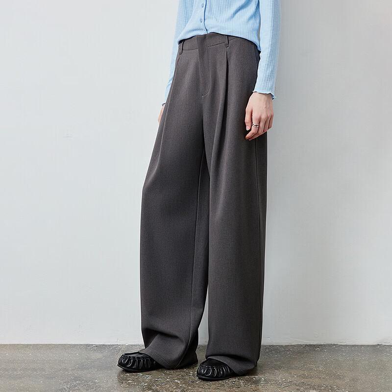 Chuyu High-Waist Pleated Wide-Leg Suit Pants