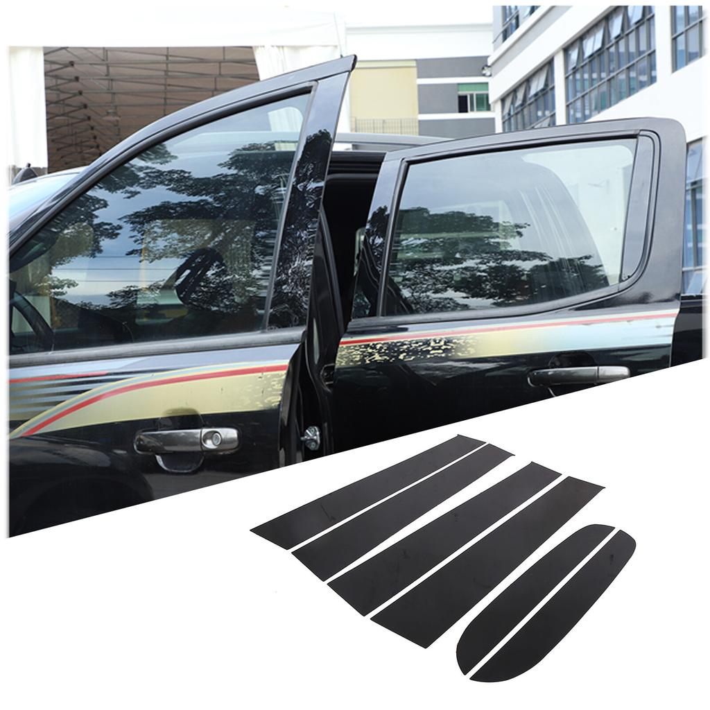 Black PC Window Center Column Pillar Sticker Trim for Ford Ranger 2015-21 US