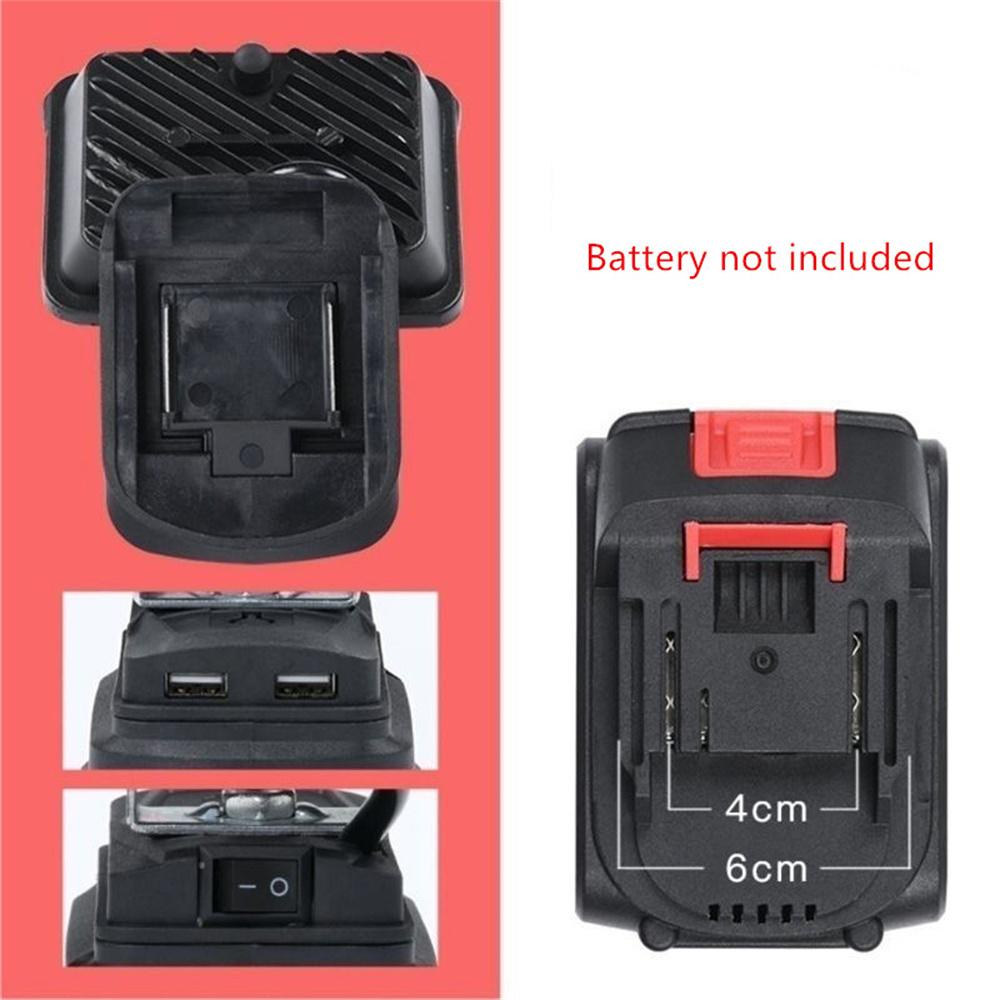 Trådløs LED Arbeidslampe med 2 USB For Makita 14.4V 18V BL1430 BL1830 Li-ion Batteri Utendørs Arbeidslys