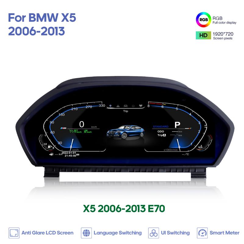 For BMW 5 Series 2003-2009 X5 2006-2013 Carplay Digital Cluster LCD Dashboard Cockpit Virtual Instrument Non-destructive