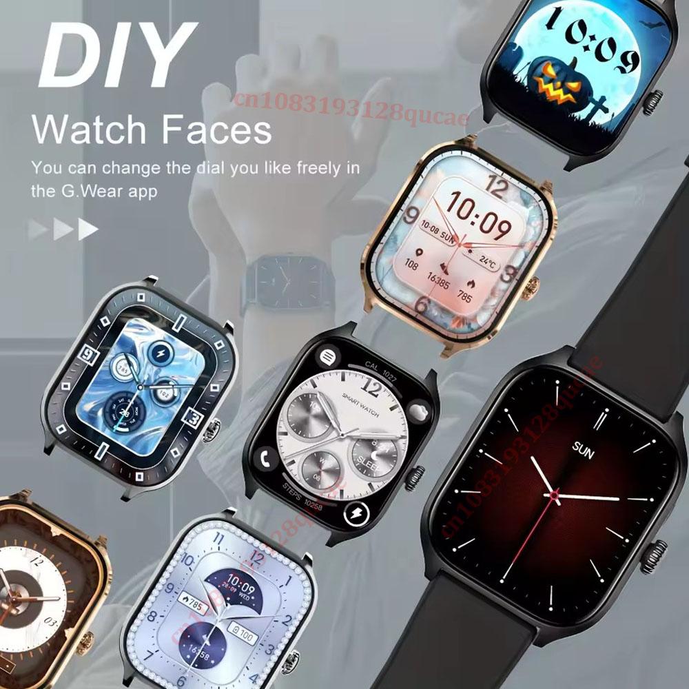 Smart Watch Android IOS Phone 2.01 Inch Color Screen Bluetooth Answer Call Fitness Watches Tracker Smartwatch Women Men New