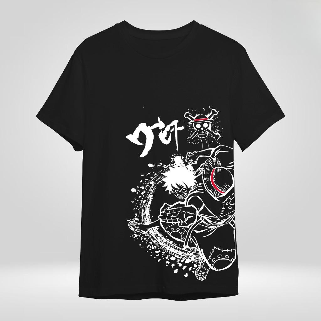 American Retro Unisex T-shirt Luffy Men's Cotton T-shirt Summer New Retro Fashion Men's and Women's Streetwear