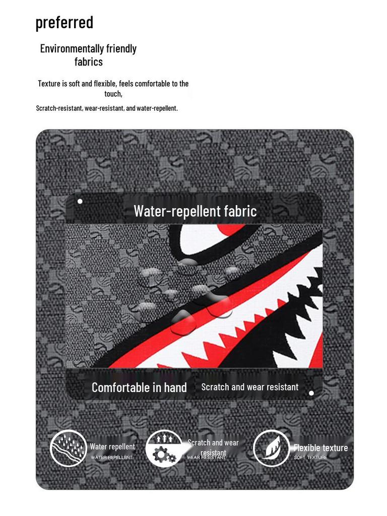 Męska casualowa torba na ramię z rekinem: Biznesowy plecak i torba crossbody o dużej pojemności na kampus