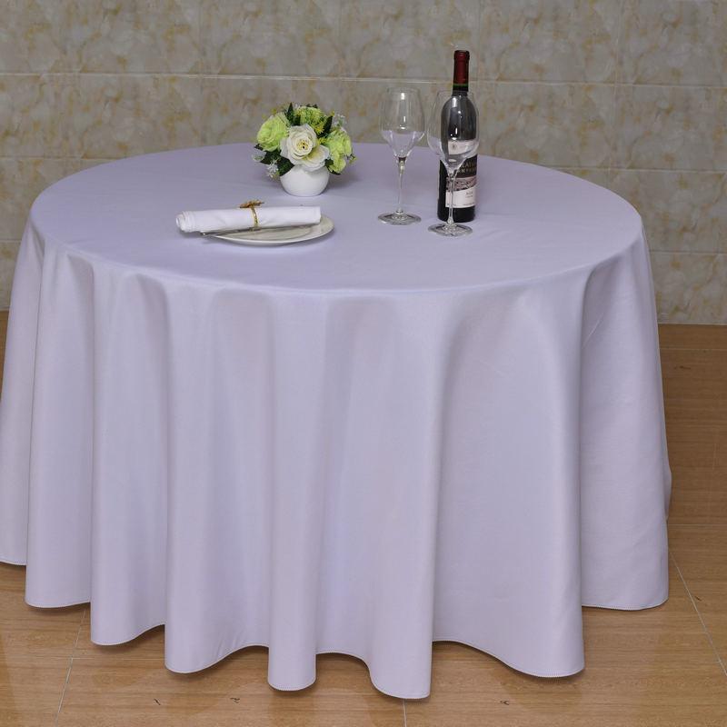 Advertising Exhibition Tablecloth Tablecloth Round Table Skirt Skirt Plain Weave Solid Color Zhu Wenwei Gauze Material Round Tablecloth