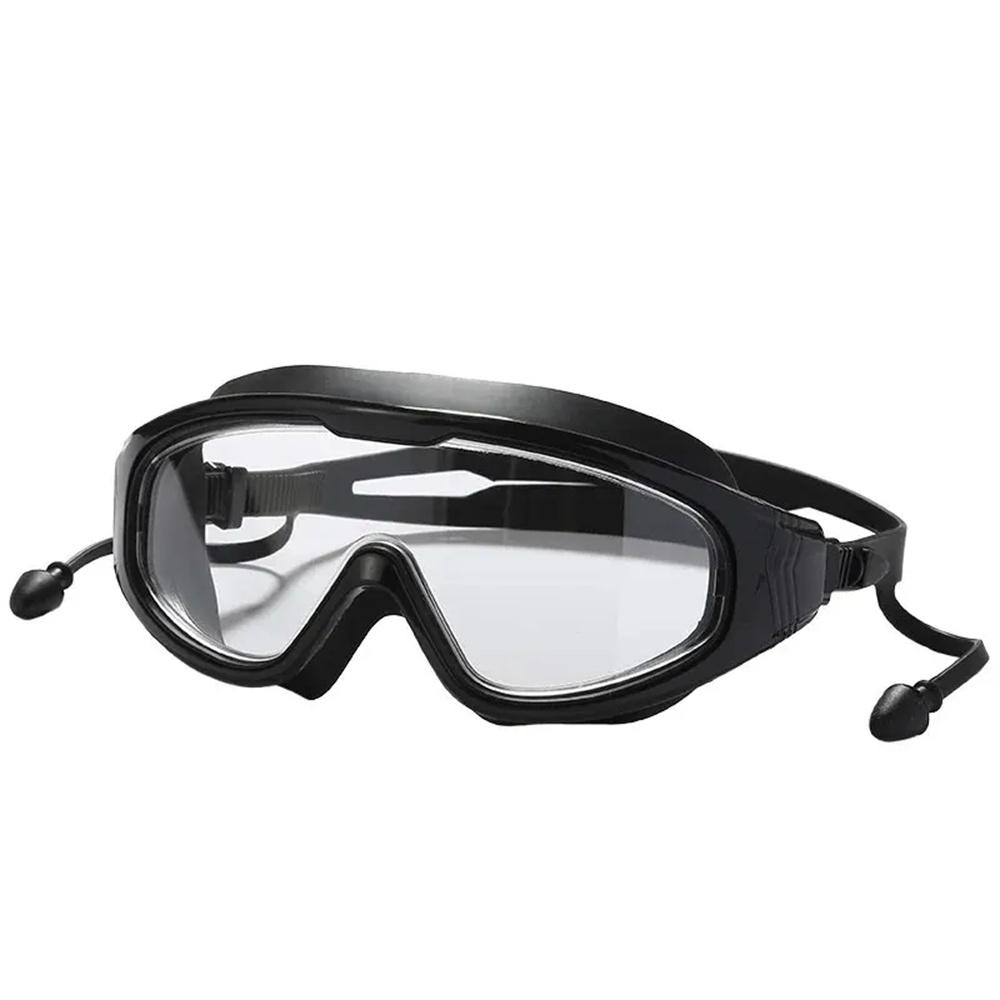 

Очки для плавания для взрослых, водонепроницаемые и противотуманные очки для дайвинга HD, прозрачная большая оправа, профессиональные очки для плавания оптом Other чёрный