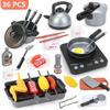 Kids Kitchen Toy Set Toddler Pretend BBQ Camping Cooking Playset Pot Pans Utensils Cookware Play Food Birthday Gift for Girl Boy