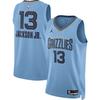 Jordan Jaren Jackson Jr Swingman Memphis Grizzlies V-Neck Letter Logo Print Basketball Jersey Unisex jersey Light-Blue DO9531-423