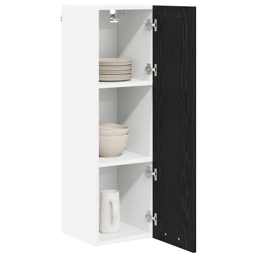 Hanging Cabinet with Storage Black Oak Effect 30 x 31 x 100 cm