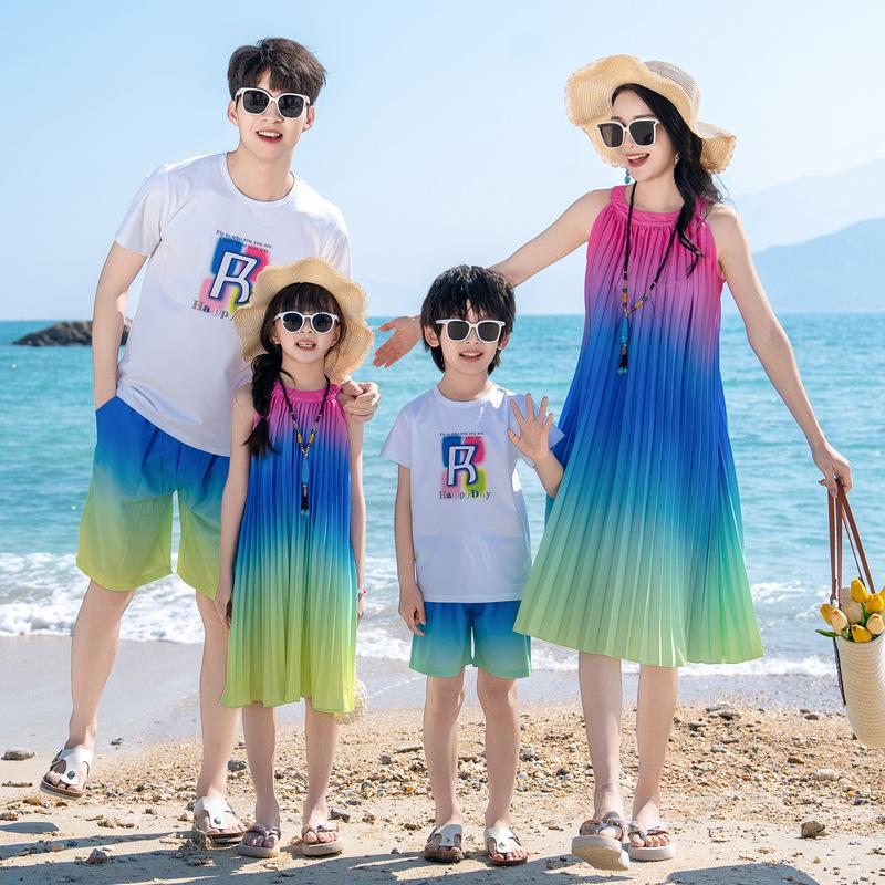 Stylish Spring-Summer Family Outfits: Mother-Son & Mother-Daughter Dresses