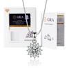 Elegant Moissanite Pendant Necklace With Thick White Gold Plating Hexagonal Crown Design Box Chain 21-50cm Adjustable Length