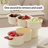 Pack of 1 Removable Drain Basket Fruit Bowl Double Layer Design for Hygienic Storage Snacks and Fruits PP Plastic