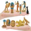 12X Ancient Egypt Figures Novelty High Simulation Small Statues Early Educational Toy Mummy Case Thoth Hieroglyph