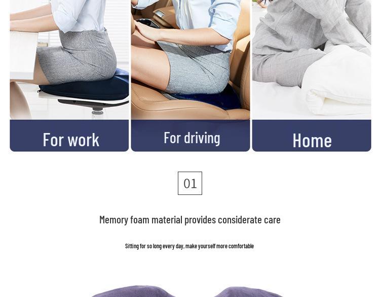Memory Foam Hollowed-Out Hemorrhoid & Hip Cushion for Pregnant Women and Office Seating