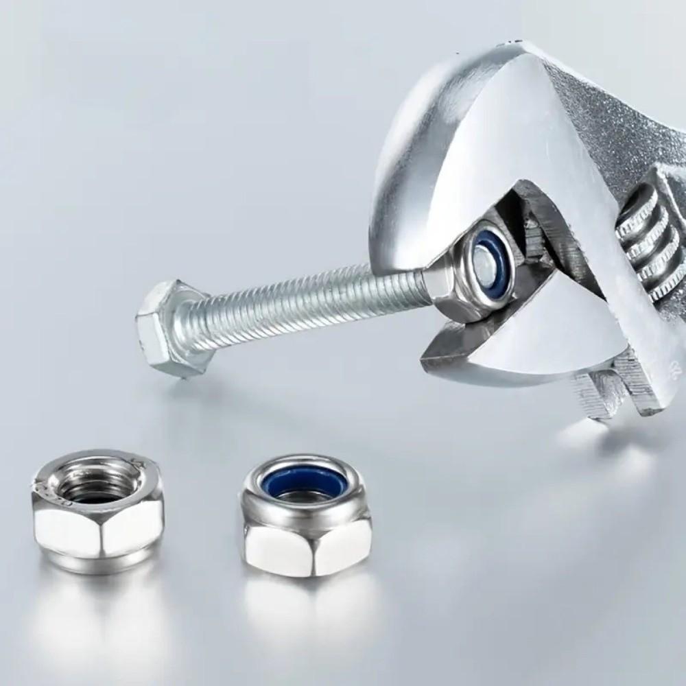 175PCS Nylon Insert Lock Locknuts M3 M4 M5 M6 M8 M10 Assorted Sizes Screw Cap Assortment Kit Stainless Steel Anti-Loose