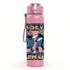 1PC Six Seven Bruh Robot Letter 750ml Color Plastic Sports Water Bottle Leakproof Flip Straw Lid Suitable for Sports Office Home Use