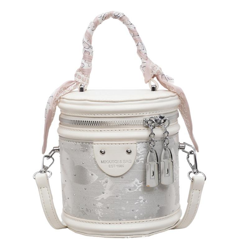 Niche Design Portable Cylinder Bag Women's Bag New Bucket Bag Mobile Phone Bag Messenger Bag