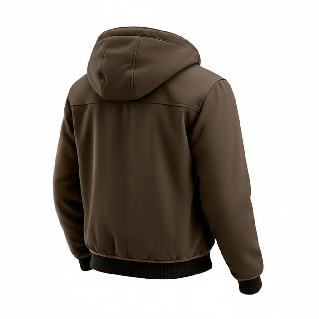 Herr Enfärgad Dragkedjeficka Huvtröja Jacka Kofta Herr Casual Jacka Kofta