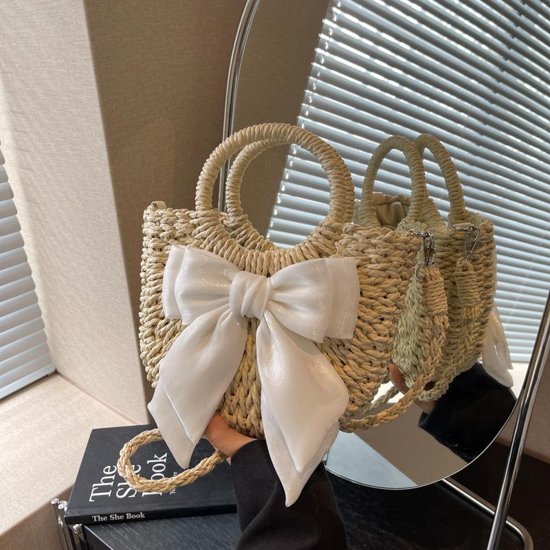 Summer New Niche Versatile Beach Straw Bag Portable Oblique Span Vegetable Basket Women's Bag