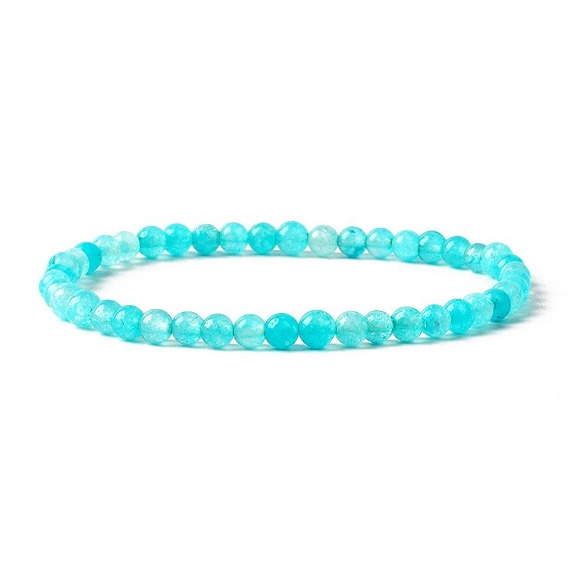 4MM Reiki Amethyst Aquamarines Stretch Bracelets for Women Chakra Natural Stone Beaded Bracelet Men Quartz Agate Jewelry Pulsera