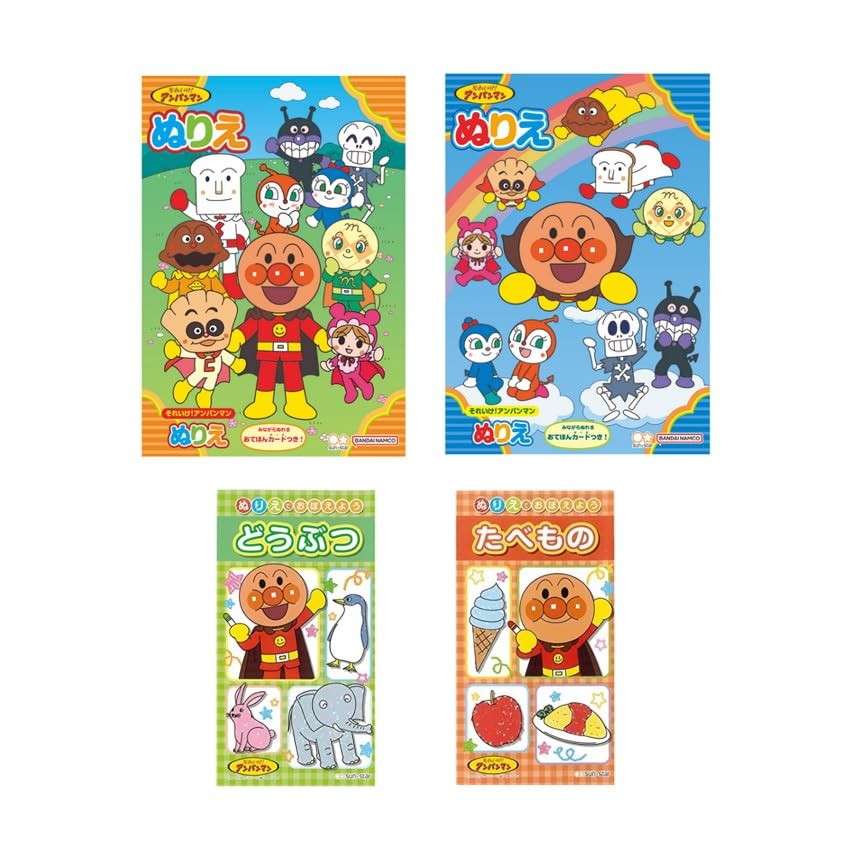 

Раскраска Sunstar Stationery Anpanman B5 x 2 книги Мини-размер x 2 книги 4 [Всего книг] белый