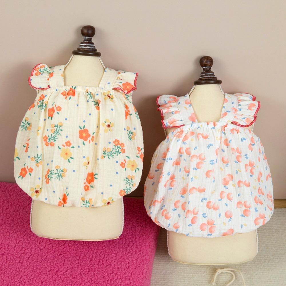 Sweet Pet Small Dog Dog Cat Clothes Spring and Summer Thin Cotton Yarn Flying Sleeve Skirt