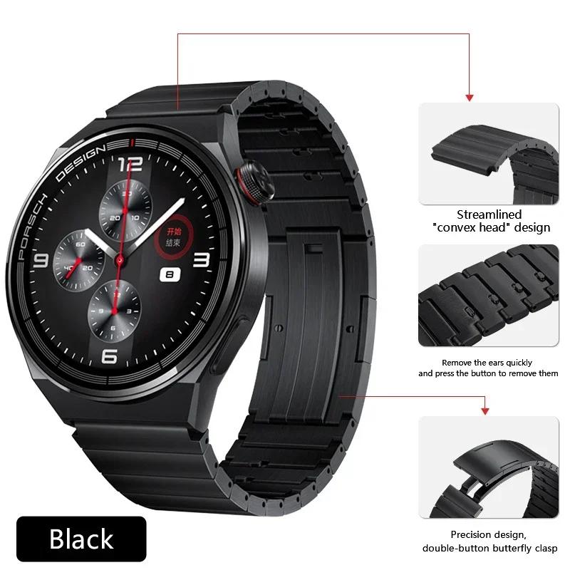 22mm Quick Fit Titanium Metal Band for Huawei GT2 GT3 3 Pro Luxury Business Bracelet for Samsung Galaxy Watch 46mm Gear S3 Strap