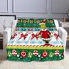 Grinch Themed Holiday Blanket Design Patterned flannel blanket perfect for the bedroom living room, sofa, or a little nap
