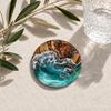 Yousheng 6PCS Car Coaster, Reusable Ocean Theme Heat Resistant Pads, Non-Slip Stain Resistant Cup Holders, for Office Desk Home