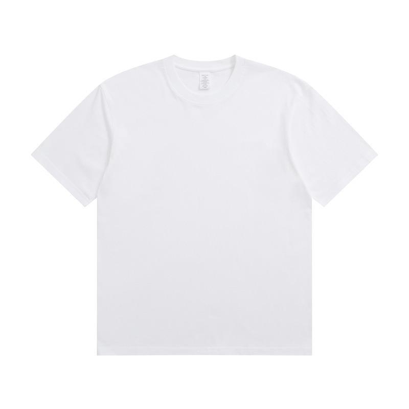 Japanese Style 230g Pure Cotton Heavyweight Short Sleeve T-shirt - Spring/Summer Solid Color, Versatile & Simple with Custom Logo Option M