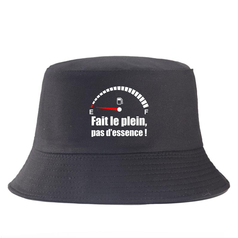 French Slogan Fait Le Plein Pas DEssence Bucket Hat Funny Gas Gauge Sun Cap Women Unisex Cotton Outdoor Summer FisherUnisex Hat Bob