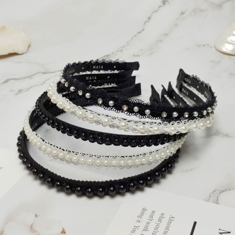 

Выберите 2 повязки на голову MAIA Shining Pearl Jewel WHITE L