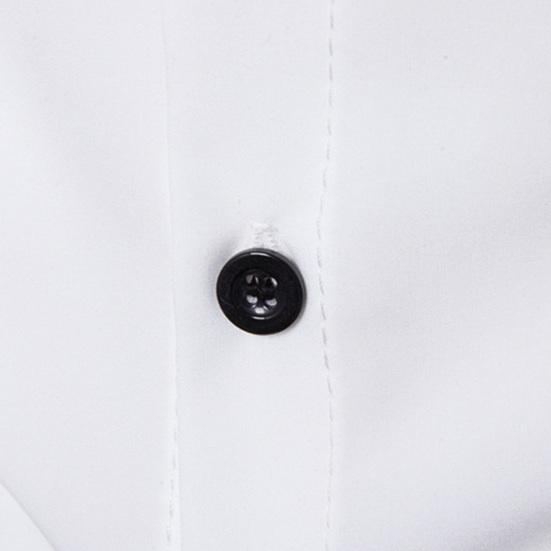 Camicia da uomo autunno primavera finto colletto alla coreana in due pezzi bavero manica lunga cardigan monopetto slim fit top formale da lavoro di media lunghezza