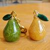 New Shiny Creative Cute Fruit Pear Bag Ornaments Colorful Fashion Car Key Chain Metal Flower Key Ring Exquisite Gift Souvenir